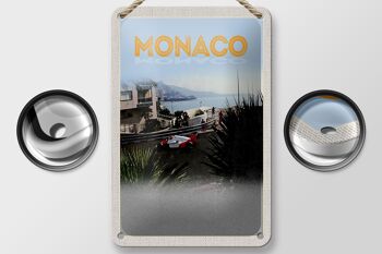 Panneau de voyage en étain, 12x18cm, Monaco, France, course automobile, panneau de plage 2