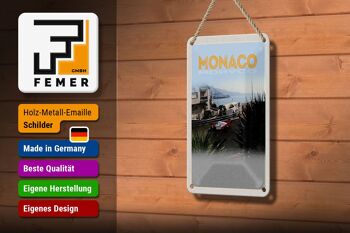 Panneau de voyage en étain, 12x18cm, Monaco, France, course automobile, panneau de plage 3