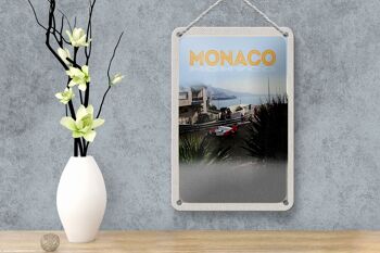Panneau de voyage en étain, 12x18cm, Monaco, France, course automobile, panneau de plage 4