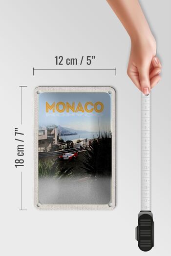 Panneau de voyage en étain, 12x18cm, Monaco, France, course automobile, panneau de plage 5