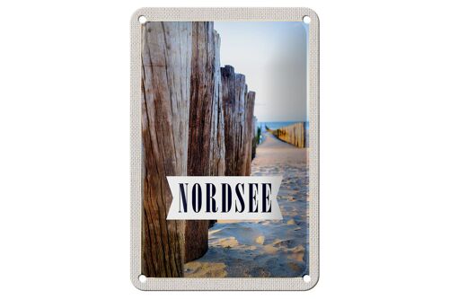 Blechschild Reise 12x18cm Nordsee Deutschland Ebbe und Flut Schild