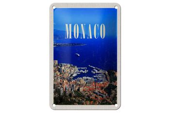 Signe en étain voyage 12x18cm, décoration de voyage Monaco France Europe 1