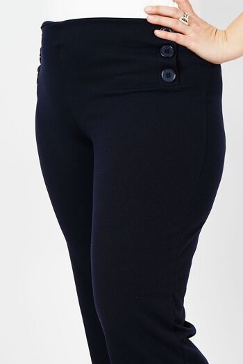 PANTALON NOIR TAILLE HAUTE STRETCH -NAPAX NOIR 1