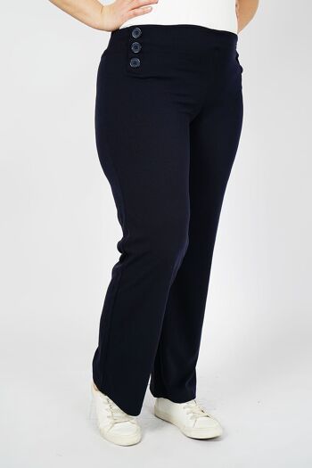 PANTALON NOIR TAILLE HAUTE STRETCH -NAPAX NOIR 2