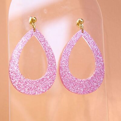 Boucles d'oreilles goutte paillettes Ballerine