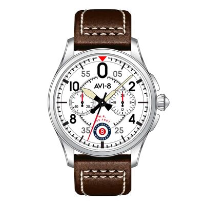 AVI-8 – SPITFIRE – Aircraft White – AV-4089-05 – Orologio da uomo – Movimento cronografico giapponese