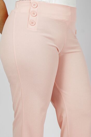 PANTALON ROSE TAILLE HAUTE STRETCH - NAPAX ROSE 4