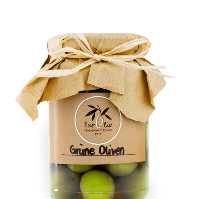 Grüne Oliven mit Stein (12er Packung)