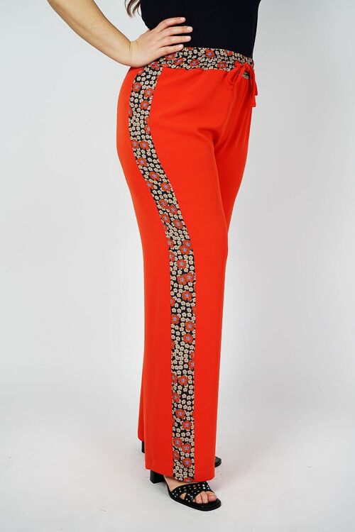 PANTALON CORAIL PATTE D'ÉLÉPHAN FLUIDE - NERSO CORAIL