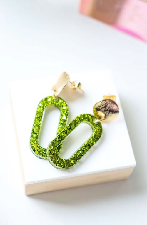 Boucles d'oreilles Marie Citron Vert