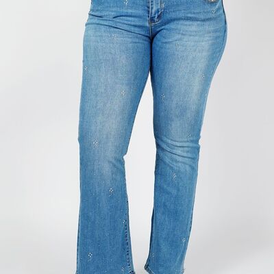 Pants with sparkling details - NOSTRA JEAN DENIM