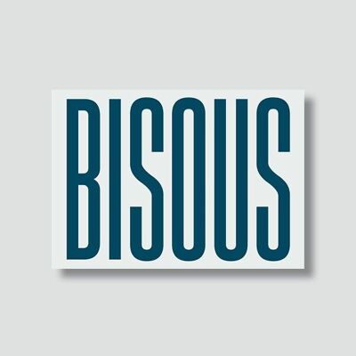 Biglietto "classico o quasi": Baci blu (con busta)