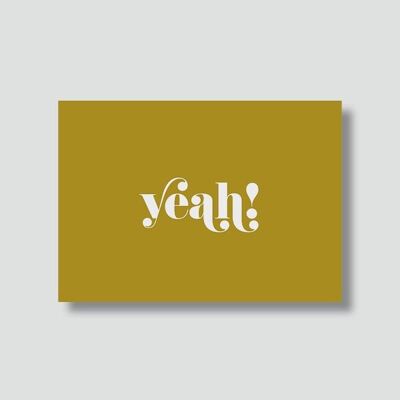 Carte "Classique ou presque" : Yeah (avec enveloppe)