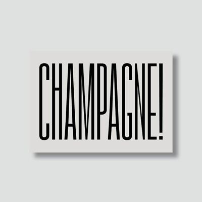Tarjeta de “buenas noticias”:

champán