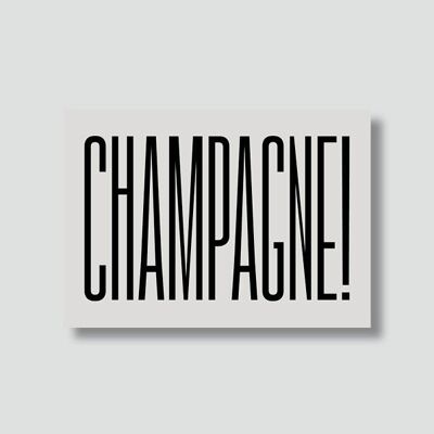 Carte "Classique ou presque" : Champagne (avec enveloppe)