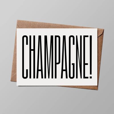 "Klassisch oder fast" Karte: Champagner (mit Umschlag)
