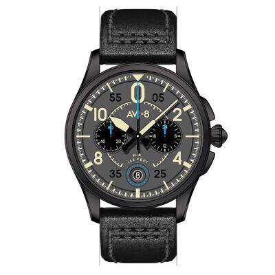 AVI-8 – SPITFIRE – Heavy Grey  – AV-4089-08 – Montre homme – Mouvement Chronographe japonais