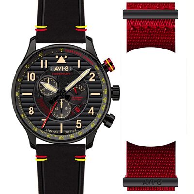 AVI-8 – FLYBOY SPIRIT OF TUSKEGEE – Anderson – AV-4109-01 – Reloj para hombre – Movimiento de cuarzo Meca Cronógrafo japonés