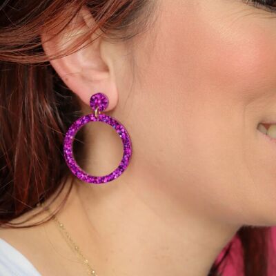 Pendientes Lauren Violeta Profundo