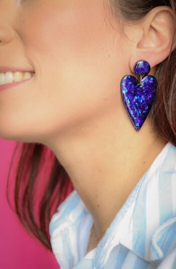 Boucles d'oreilles Claire Deep Blue 4