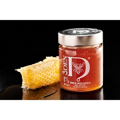 Organic mountain wildflower honey