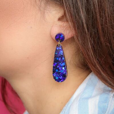 Boucles d'oreilles Amandine Deep Blue