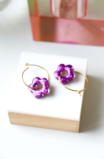 Boucles d'oreilles Isa S Deep Violet 2