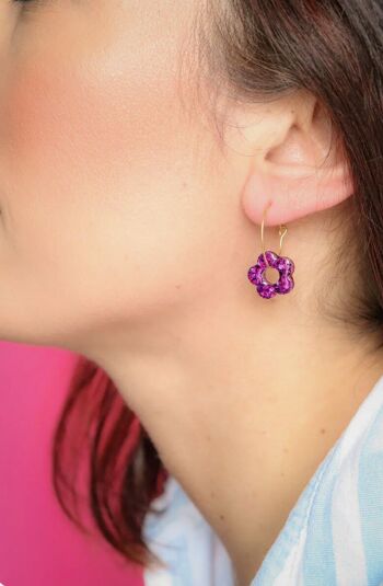 Boucles d'oreilles Isa S Deep Violet 3