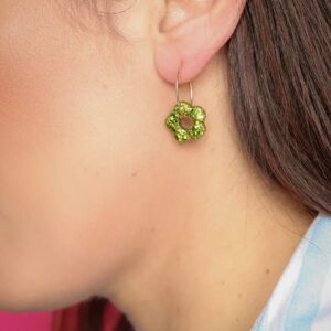 Boucles d'oreilles Isa S Citron vert