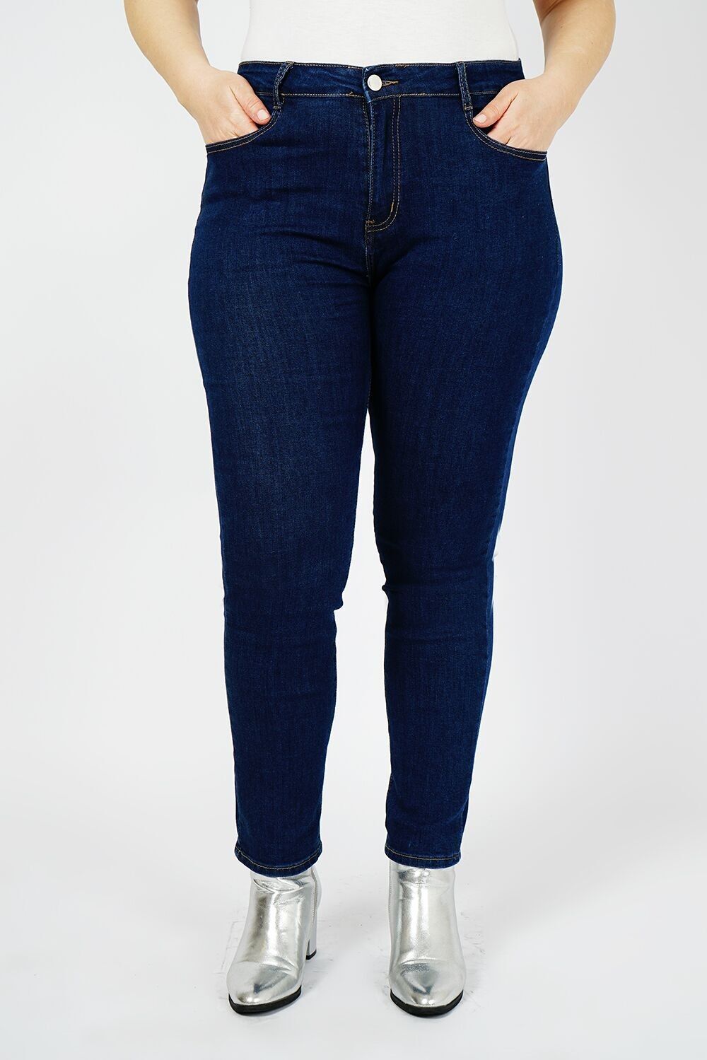 Pantaloni in denim grezzo - NOSHANA BLU