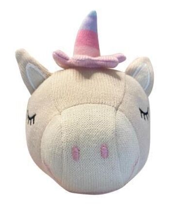 Boule tricotée licorne avec clochette pour enfants