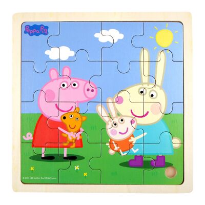 Peppa Pig y Rebecca Rabbit - Puzzle de madera para niños