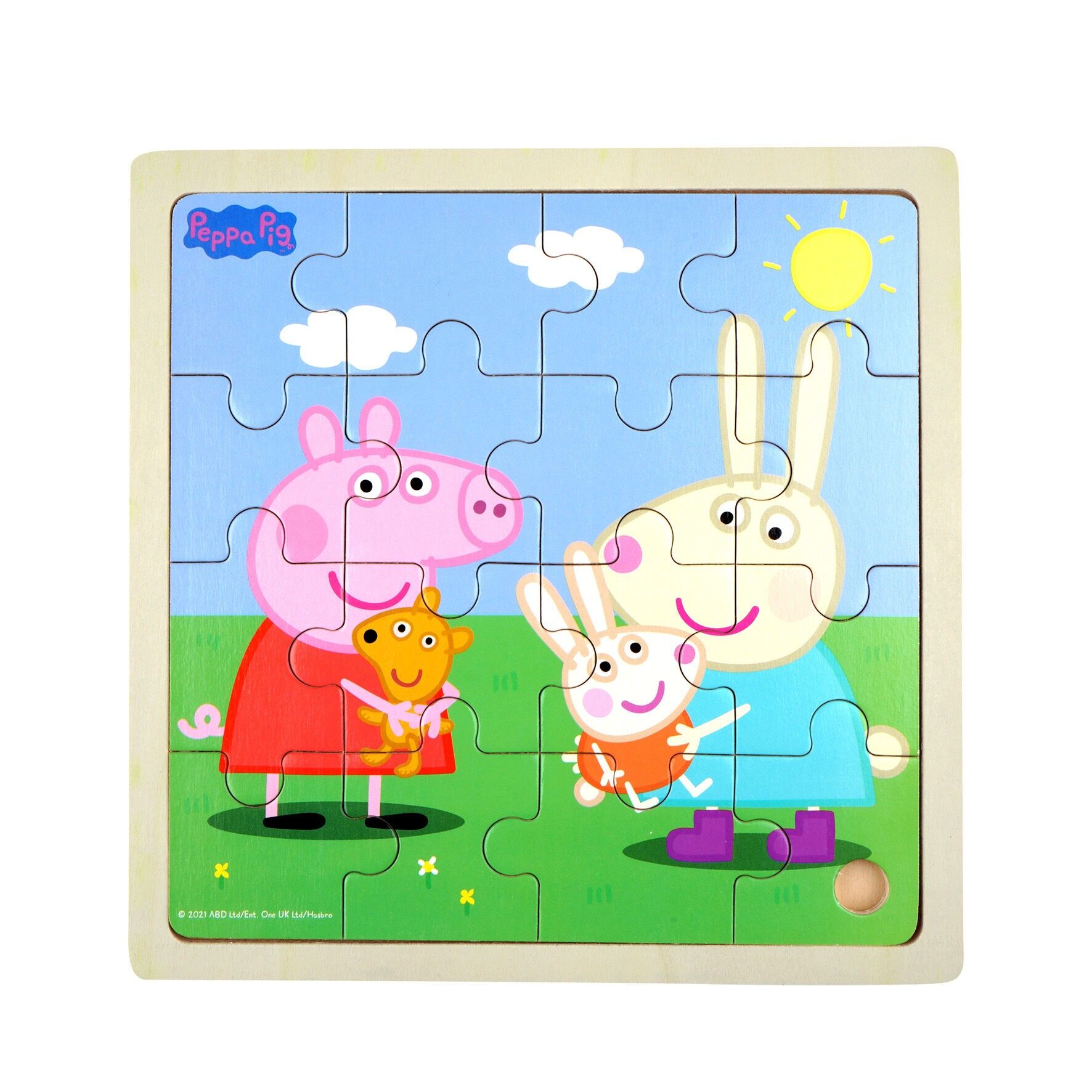 Peppa Pig und Rabbit Rebecca – Holzpuzzle für Kinder