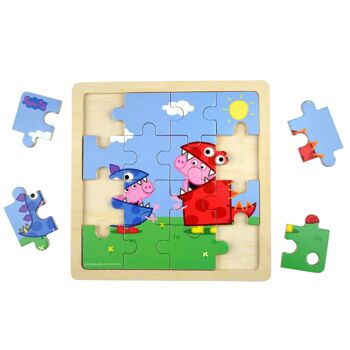 Puzzle en bois Dino Dress Up Peppa pour enfants 2