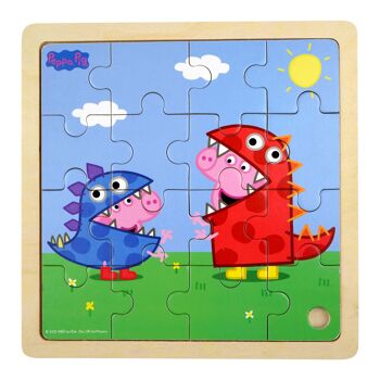 Puzzle en bois Dino Dress Up Peppa pour enfants 1