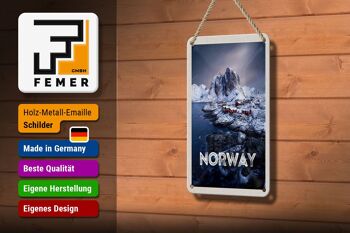 Panneau de voyage en étain 12x18cm, panneau de mer froide et de gel de l'heure d'hiver de la norvège 3
