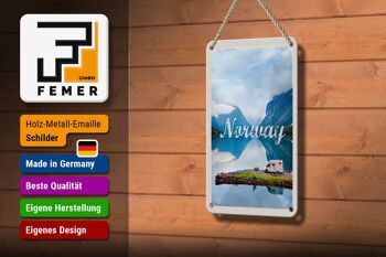 Panneau de voyage en étain, 12x18cm, Norvège, Camping, mer, voyage, Nature 3