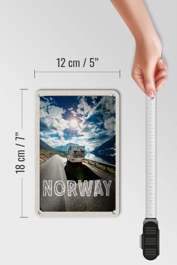 Panneau de voyage en étain, 12x18cm, norvège, voyage de Camping, vélo, signe de mer 5