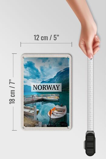 Signe de voyage en étain 12x18cm, décoration de voyage de vacances sur l'île de bateau de norvège 5