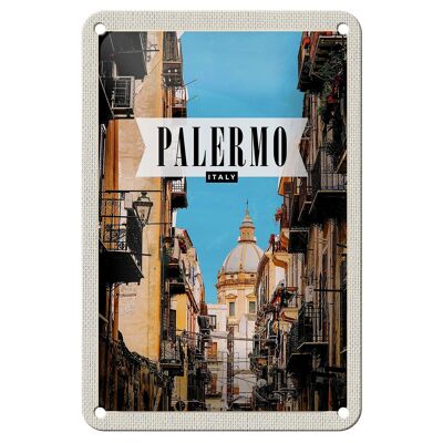 Cartel de chapa de viaje, 12x18cm, decoración de arquitectura de Palermo Italia