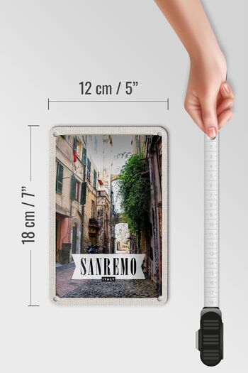 Panneau de voyage en étain 12x18cm, panneau d'architecture de vue d'italie de Sanremo 5