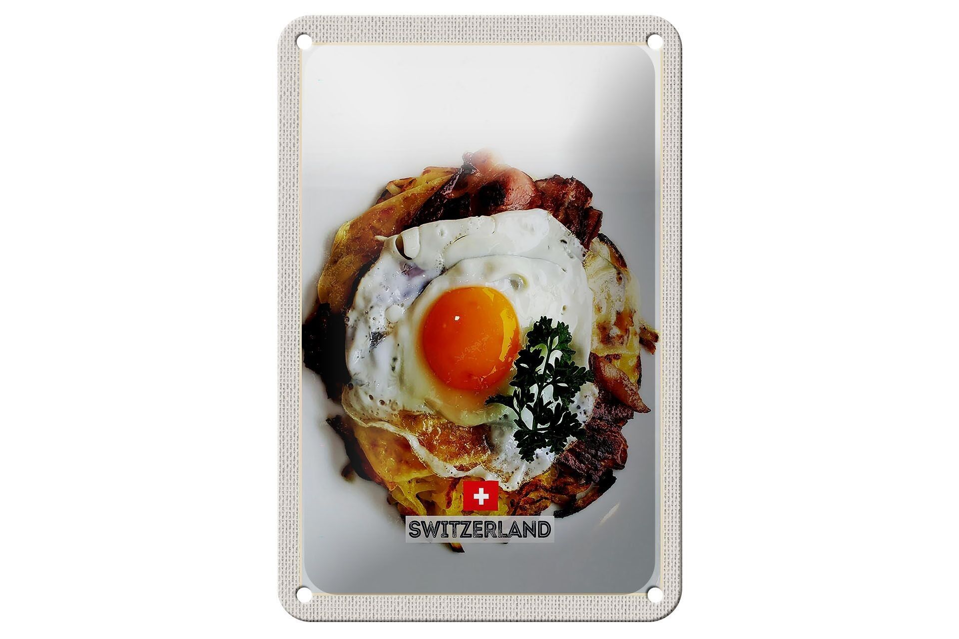 Targa in metallo da viaggio 12x18 cm Svizzera Berna Piatti Destinazione di viaggio Targa