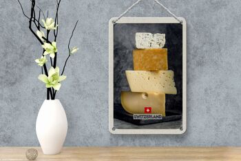Panneau de voyage en étain, 12x18cm, suisse, Berne, Type fromage emmental 4
