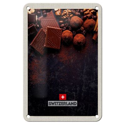 Cartel de chapa viaje 12x18cm Suiza Berna chocolate dulce decoración