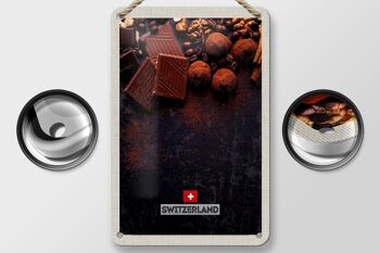 Plaque en tôle voyage 12x18cm Suisse Berne décoration sucrée chocolat 2