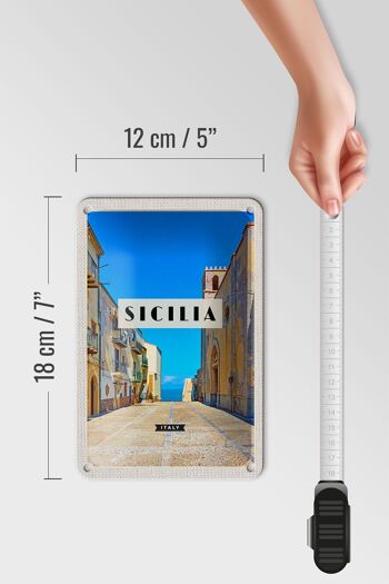 Panneau de voyage en étain, 12x18cm, sicile, italie, Europe, Destination de vacances 5