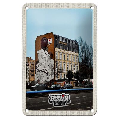 Cartel de chapa de viaje, 12x18cm, señal de grafiti de cohesión de Berlín, viaje corto