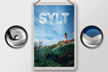 Panneau de voyage en étain 12x18cm, panneau de phare de l'île de Sylt en allemagne 2