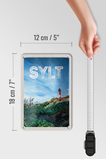Panneau de voyage en étain 12x18cm, panneau de phare de l'île de Sylt en allemagne 5
