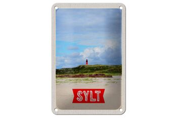Panneau de voyage en étain, 12x18cm, île de Sylt, allemagne, Dunes 1
